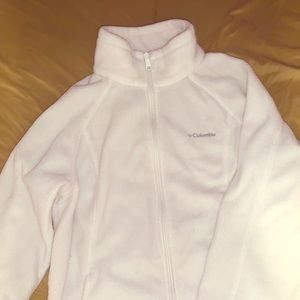 White Fleece Columbia Jacket